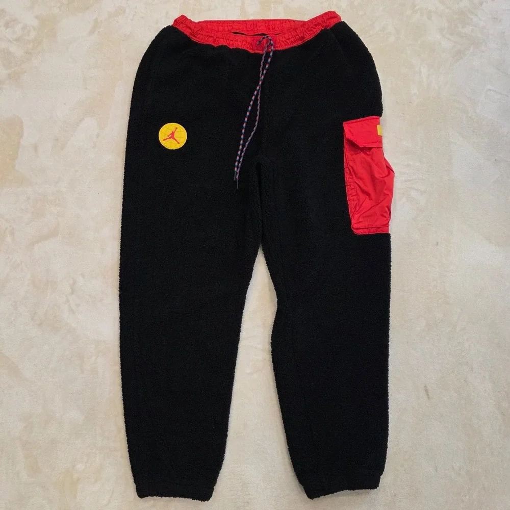 Air Jordan Essentials Mountainside Men's Statement Fleece Pants Black Sherpa XL